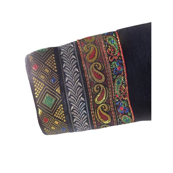 Ruth Norman Neiman Marcus Black Velvet Tunic Top Vintage 60's Sz L - Picture 4 of 11